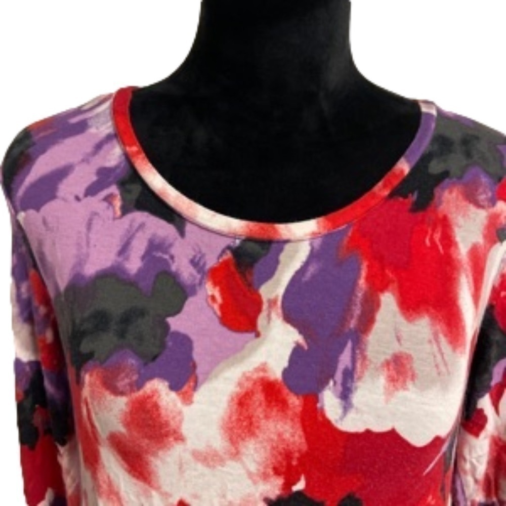 Jm COLLECTION Women’s 3/4 length sleeve top size XS - Picture 2 of 6